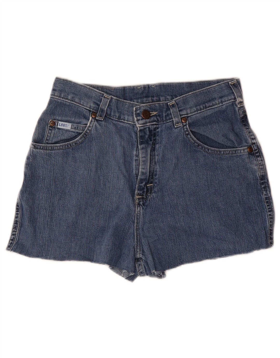 Shorts jeans feminino LEE W28 algodão azul médio
