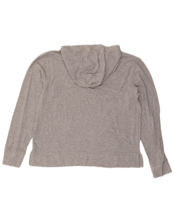 Campeão Feminino Turks & Caicos Gráfico Top Manga Longa Reino Unido 16 Grande Cinza