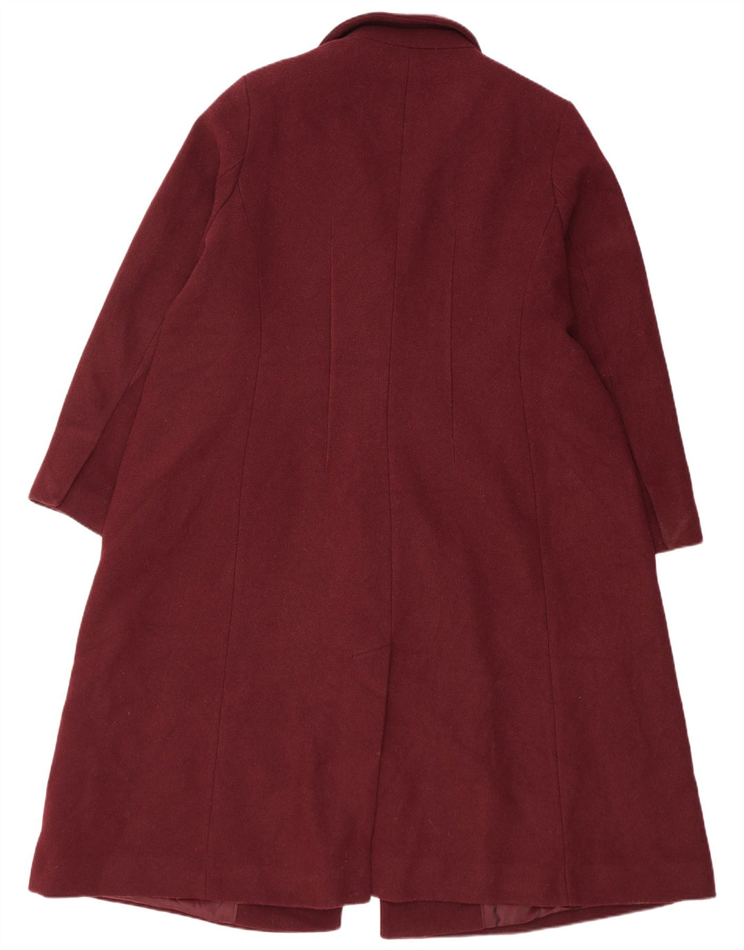Casaco feminino Marks & Spencer com peito duplo UK 20 2XL poliéster Borgonha