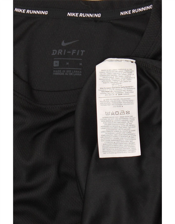 Camiseta feminina NIKE Dri Fit UK 14 médio preto poliéster