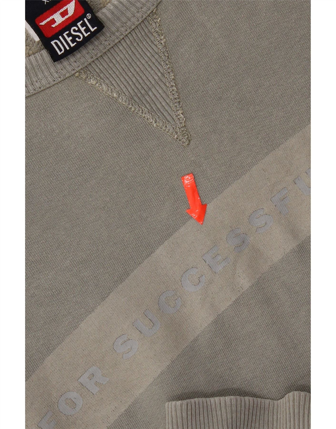 Diesel masculino gráfico moletom jumper XL cinza