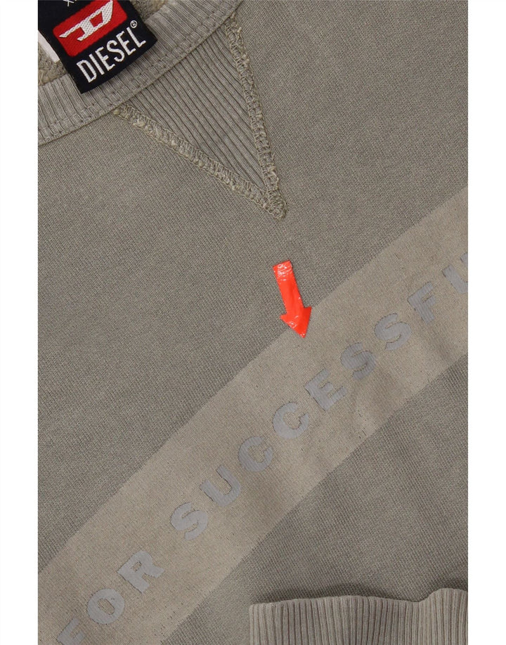 Diesel masculino gráfico moletom jumper XL cinza