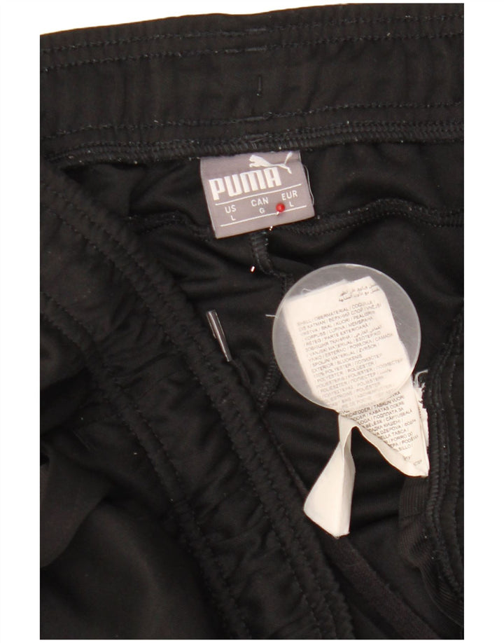 Calça de treino masculina Puma grande poliéster preto