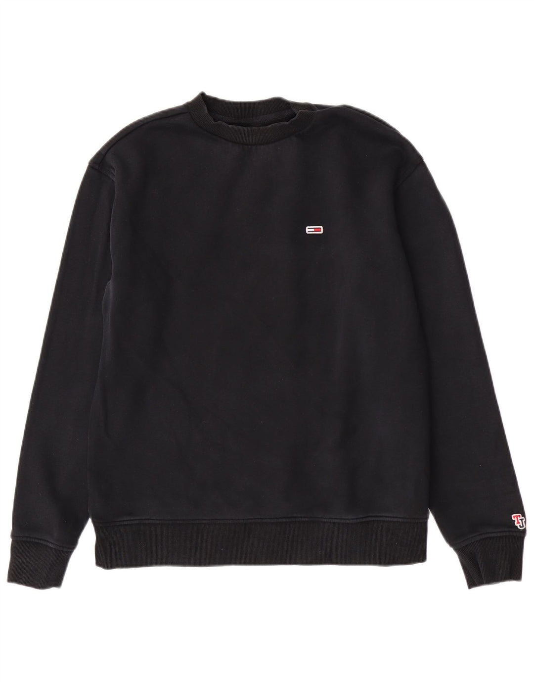 Tommy Hilfiger moletom feminino regular fit jumper médio algodão preto