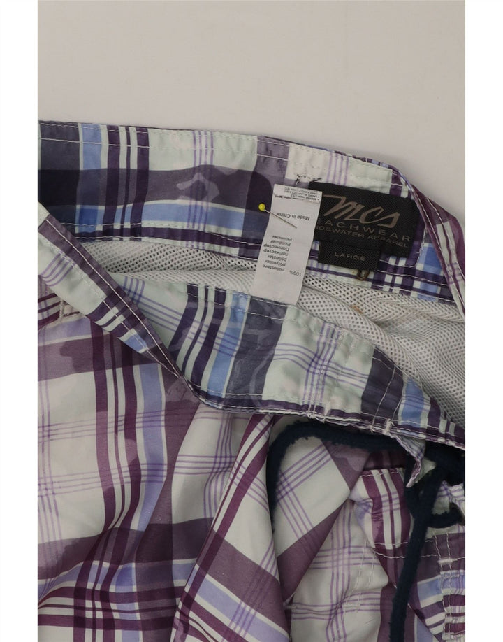 MARLBORO CLASSICS Calção de banho masculino grande xadrez multicolorido