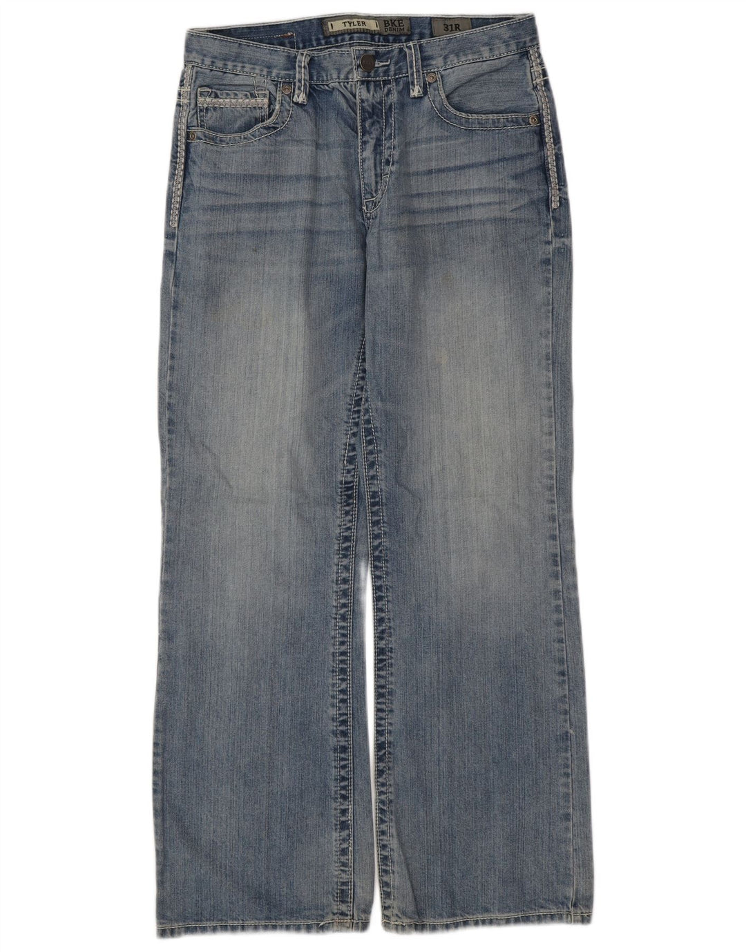 BKE feminino Tyler Bootcut jeans W31 L31 azul algodão
