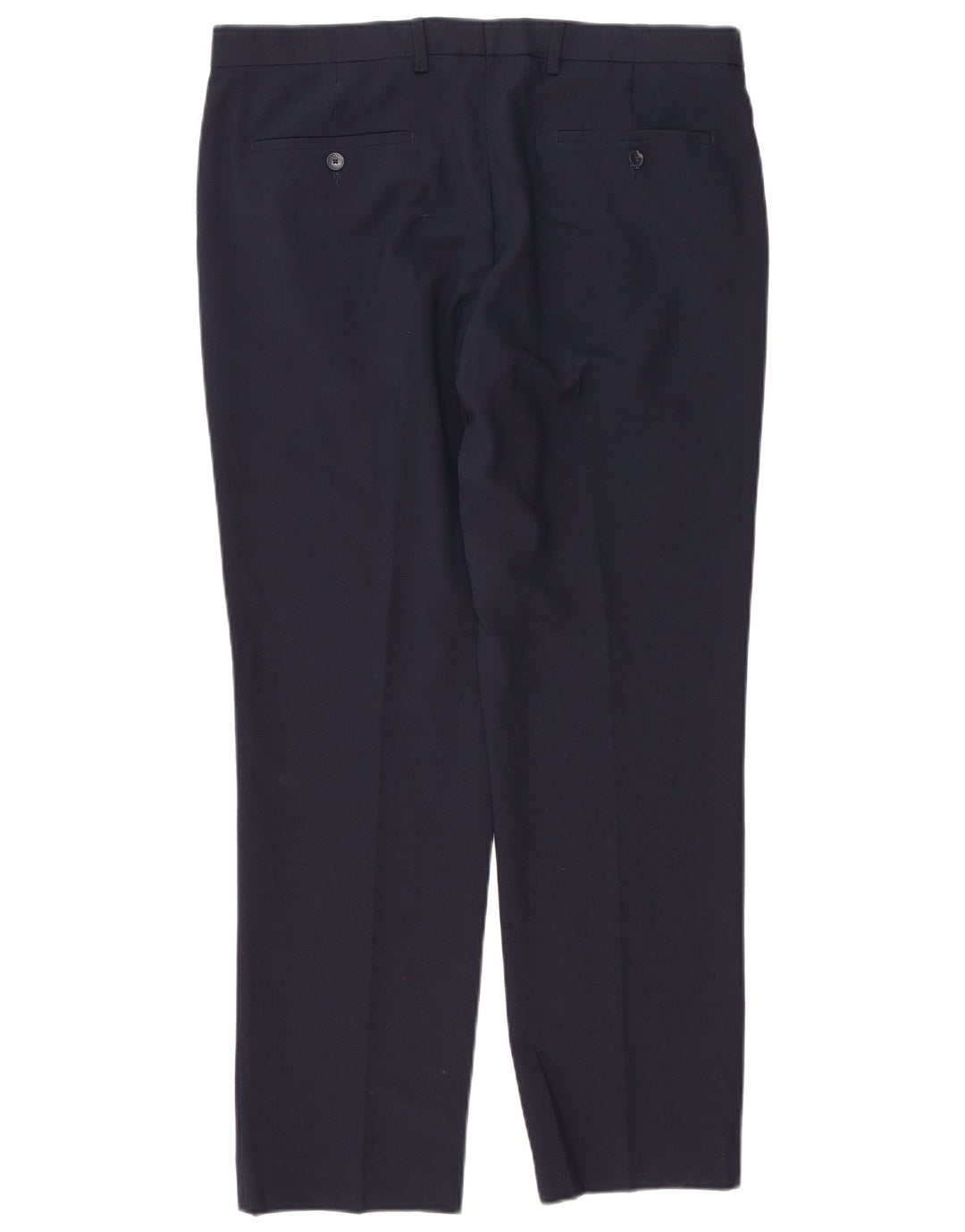 Calça Chino Masculina Marks & Spencer Regular Fit W36 L31 Poliéster Azul Marinho
