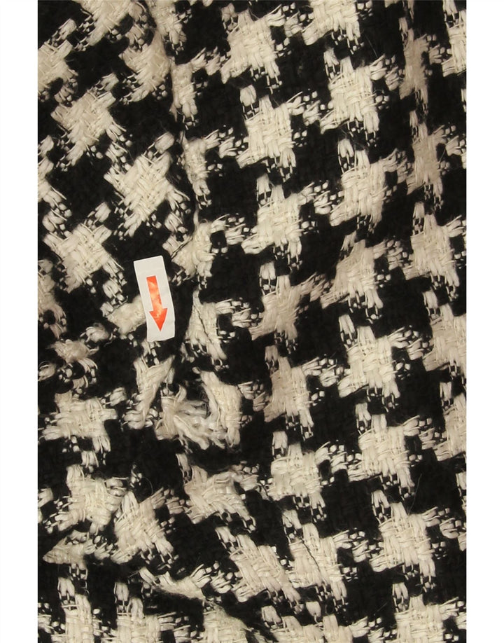 Sobretudo feminino grande Koton UK 10 pequeno preto houndstooth lã