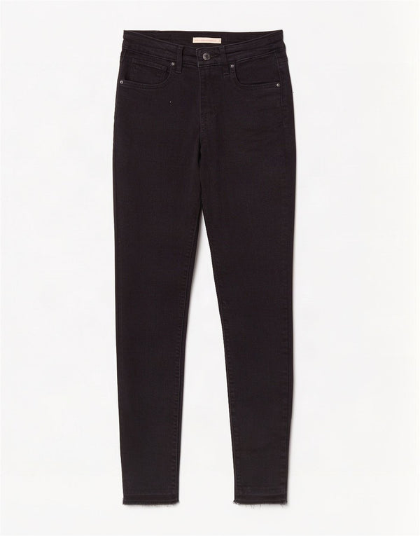 Calça jeans feminina Levi's 721 High Rise Skinny W26 L30 algodão preto
