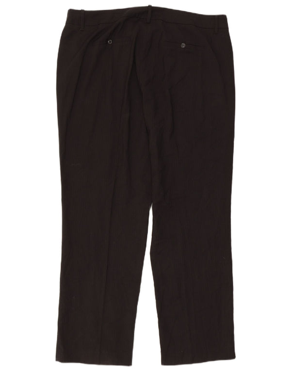 Calça feminina reta casual Marks & Spencer UK 18 XL W40 L31 preta