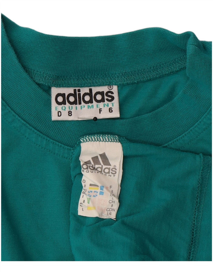Adidas Mens Top Manga Longa UK 44/46 Grande Azul