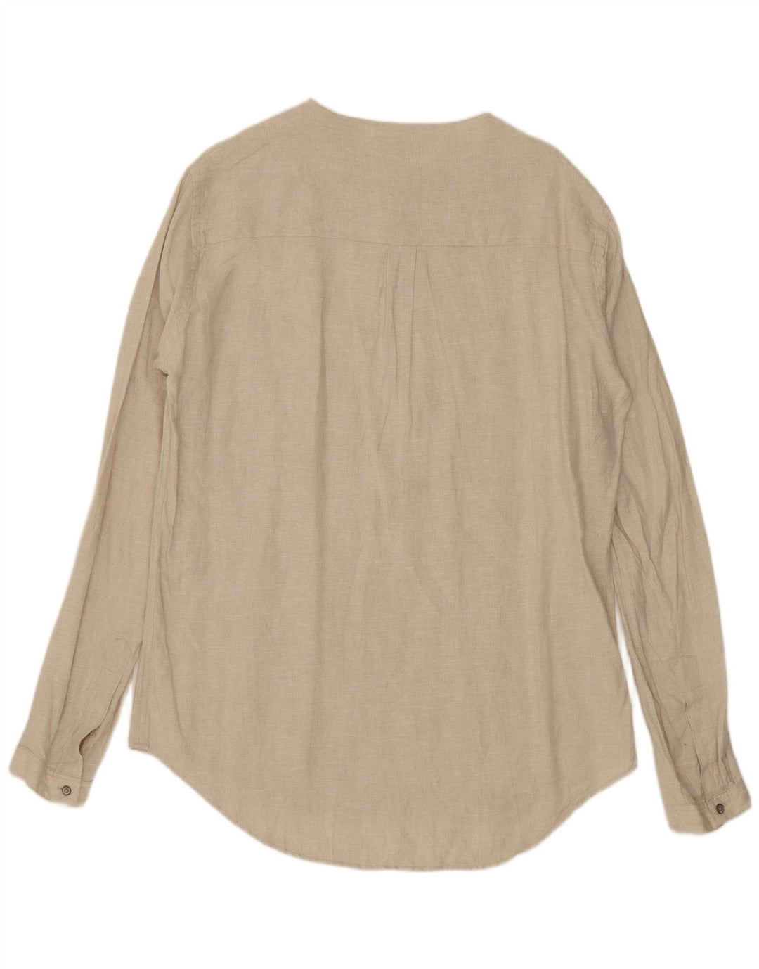 Zara Camisa Pulôver Masculina Linho Bege Médio
