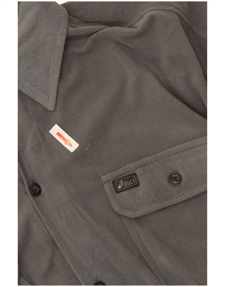 Camisa masculina Asics Fleece grande cinza poliéster