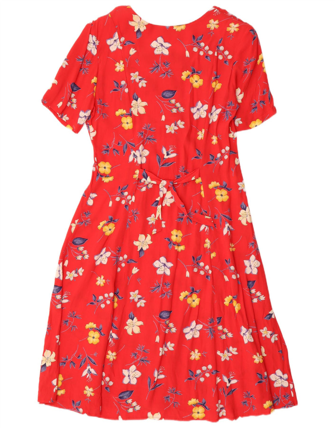 Vilona Moda vestido feminino evasê EU 38 médio vermelho floral viscose