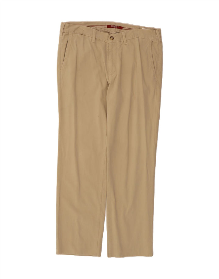 CARRERA Mens Straight Chino Trousers W36 L30 Beige Cotton Vintage Carrera and Second-Hand Carrera from Messina Hembry 
