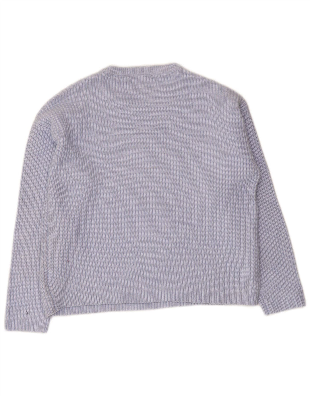 Suéter feminino Marks & Spencer com gola redonda Reino Unido 14 poliéster azul médio
