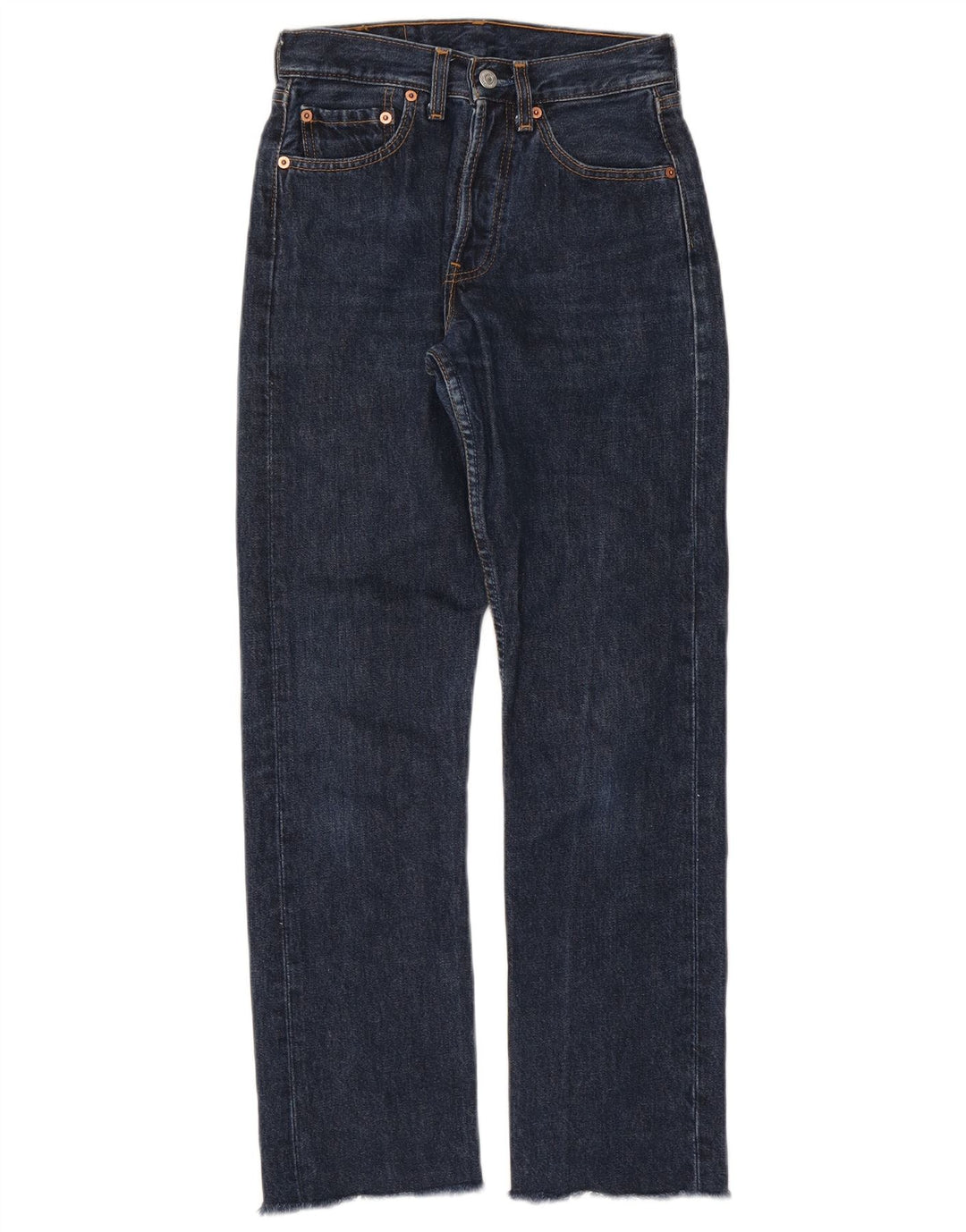 Calça jeans feminina Levi's 501 Straight W26 L30 azul marinho