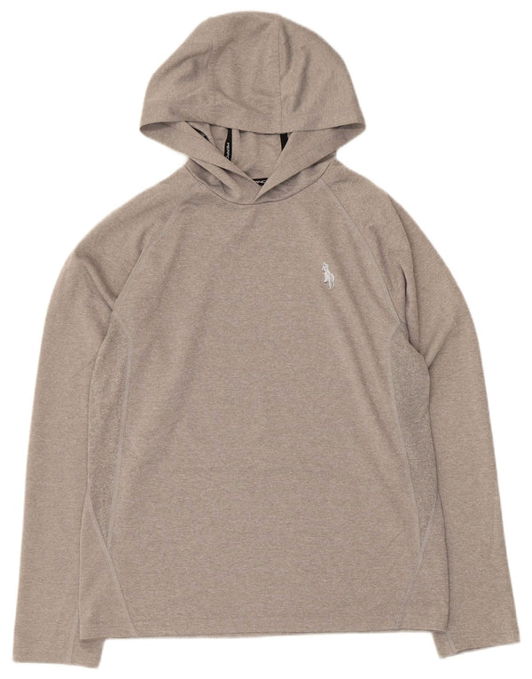 Polo Ralph Lauren Meninos moletom com capuz 15-16 anos XL cinza manchado poliéster