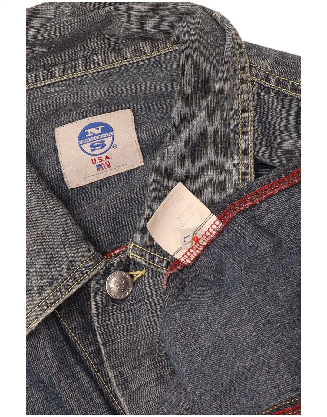 Jaqueta jeans masculina North Sails Reino Unido 40 grande algodão azul marinho