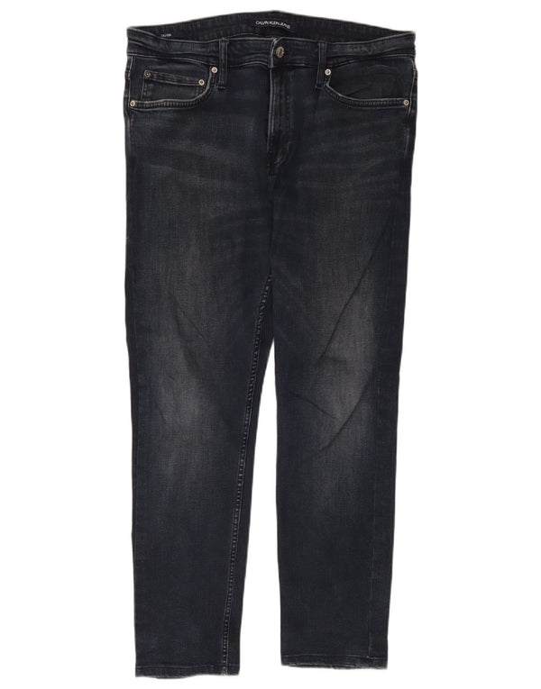 Calvin Klein Mens Jeans Slim W34 L30 Azul Marinho