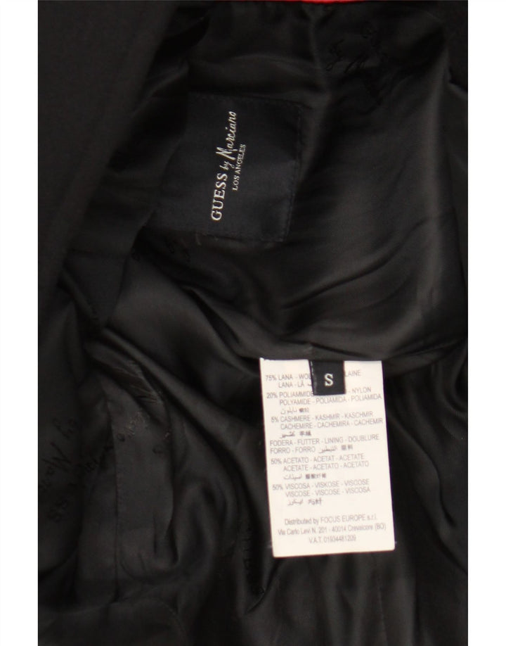 Sobretudo masculino Guess By Marciano UK 36 pequeno lã preta