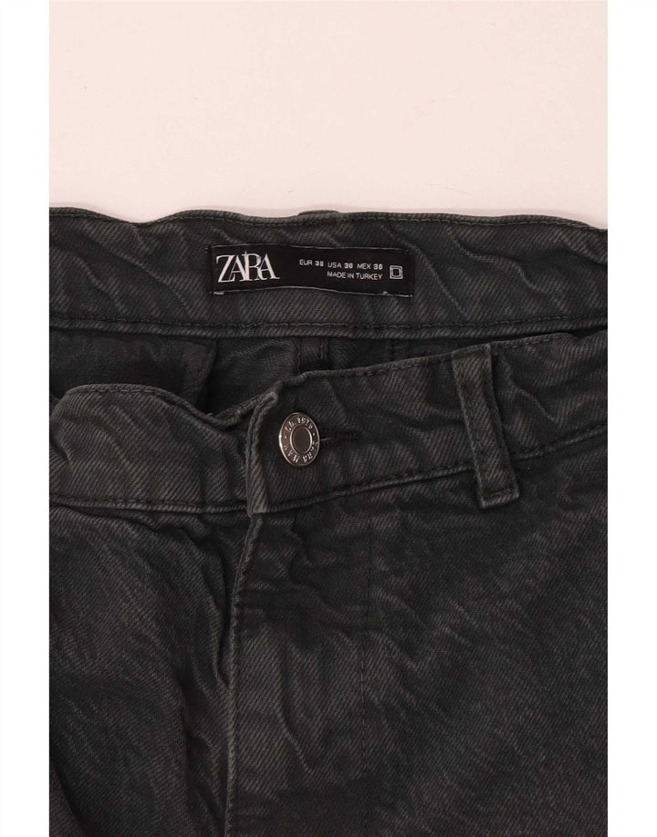 Zara Mens Cargo Loose Jeans EU 38 Pequeno W30 L29 Cinza