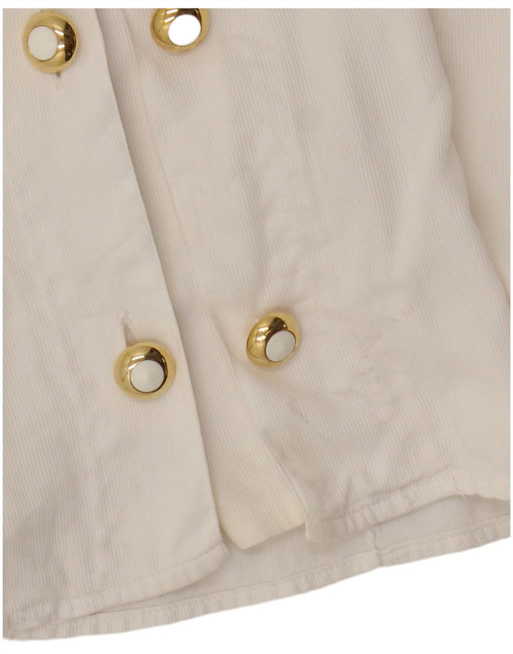 Blusa feminina Enara Camice com botões duplos UK 16 grande branca