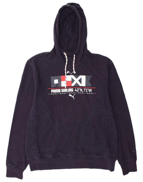 PUMA Mens Graphic Hoodie Jumper XL Roxo