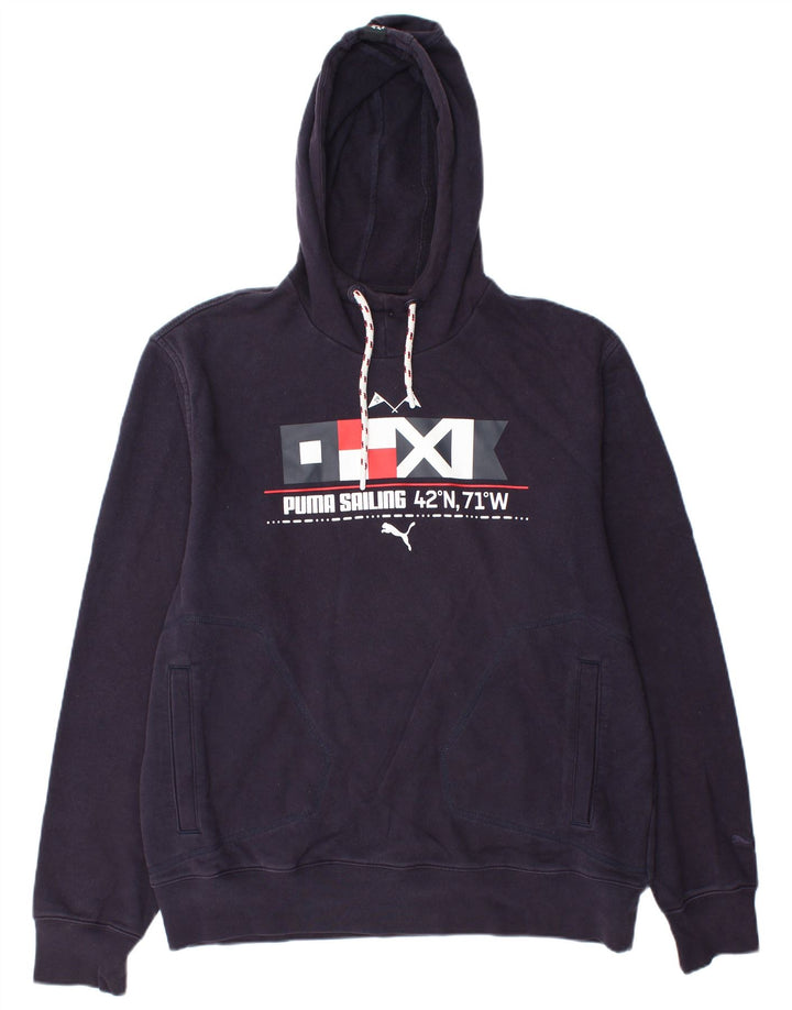 PUMA Mens Graphic Hoodie Jumper XL Roxo