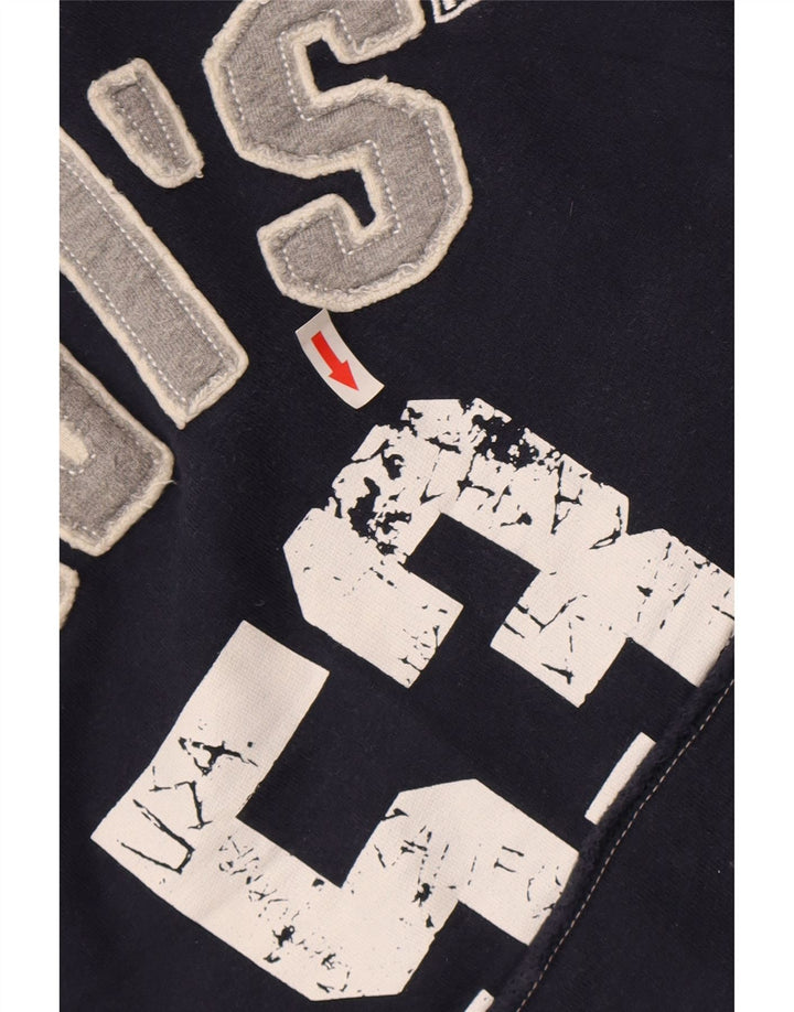 Suéter com capuz gráfico masculino Levi's XL azul marinho