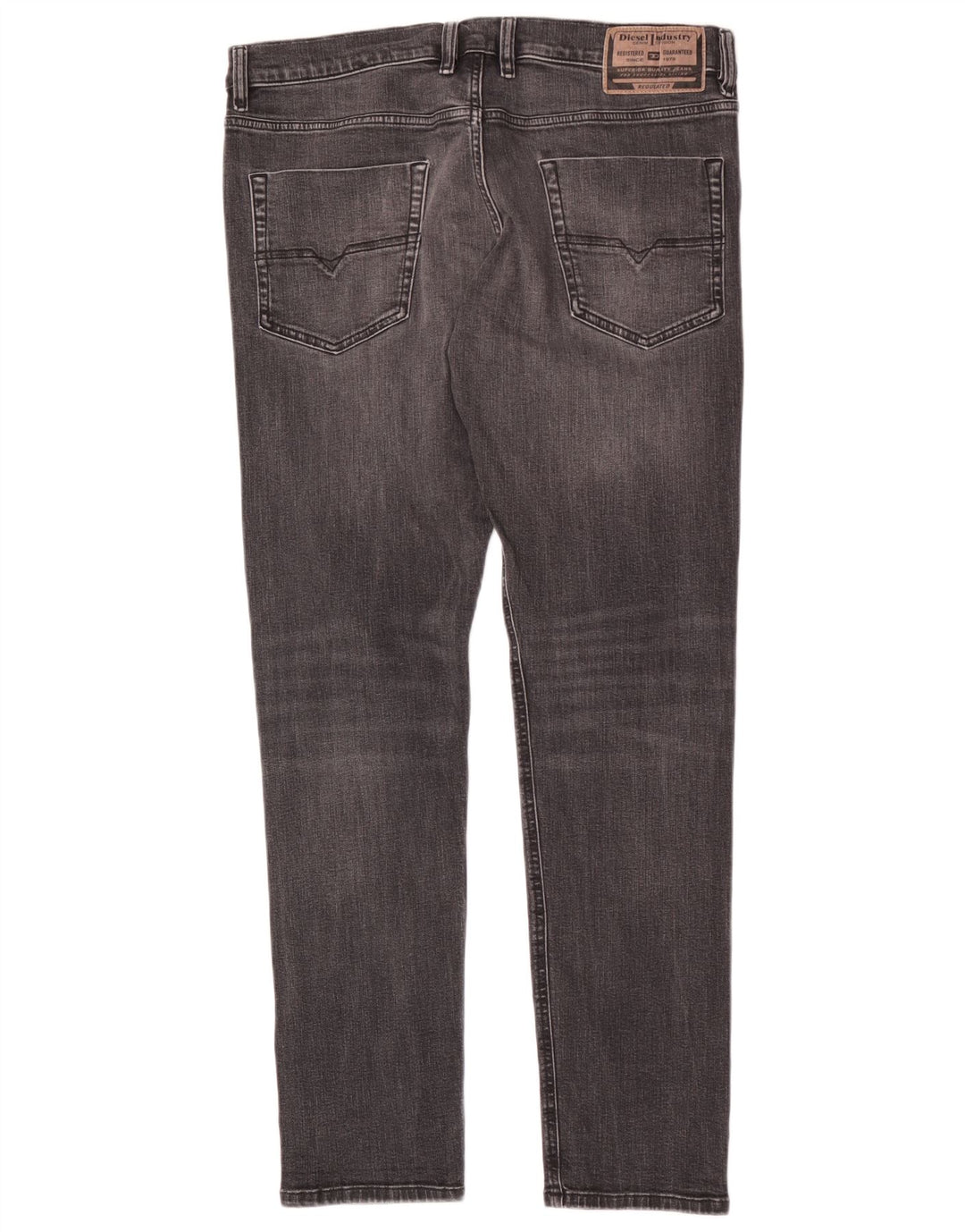 Diesel Mens Slim Jeans W34 L33 Cinza Algodão