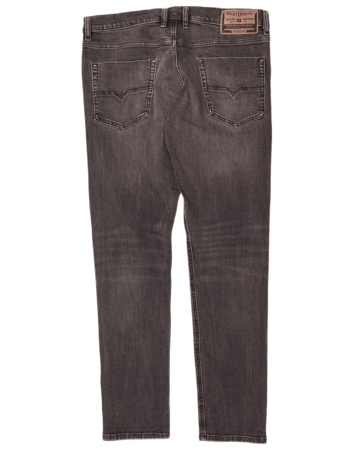 Diesel Mens Slim Jeans W34 L33 Cinza Algodão