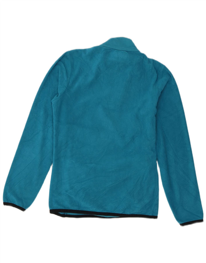 Suéter de lã feminino Kappa com zíper e gola UK 14 grande azul