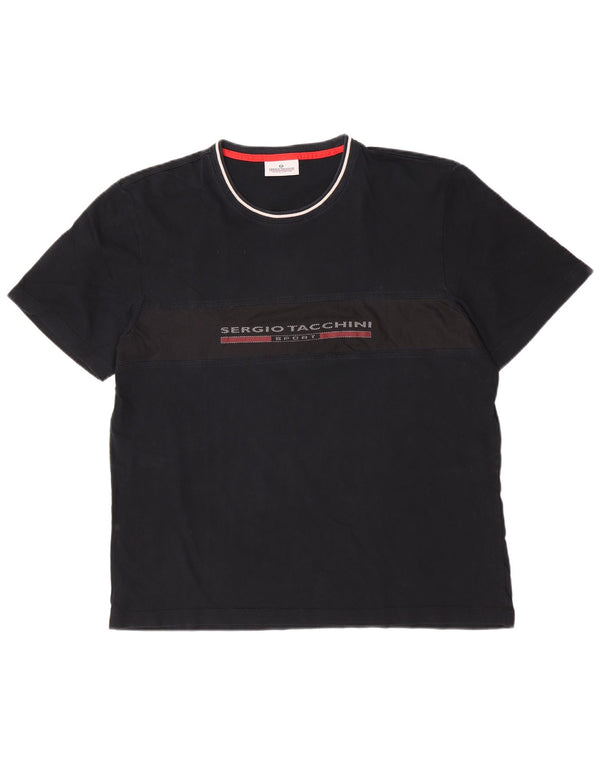 Camiseta gráfica masculina Sergio Tacchini Top 2XL preta