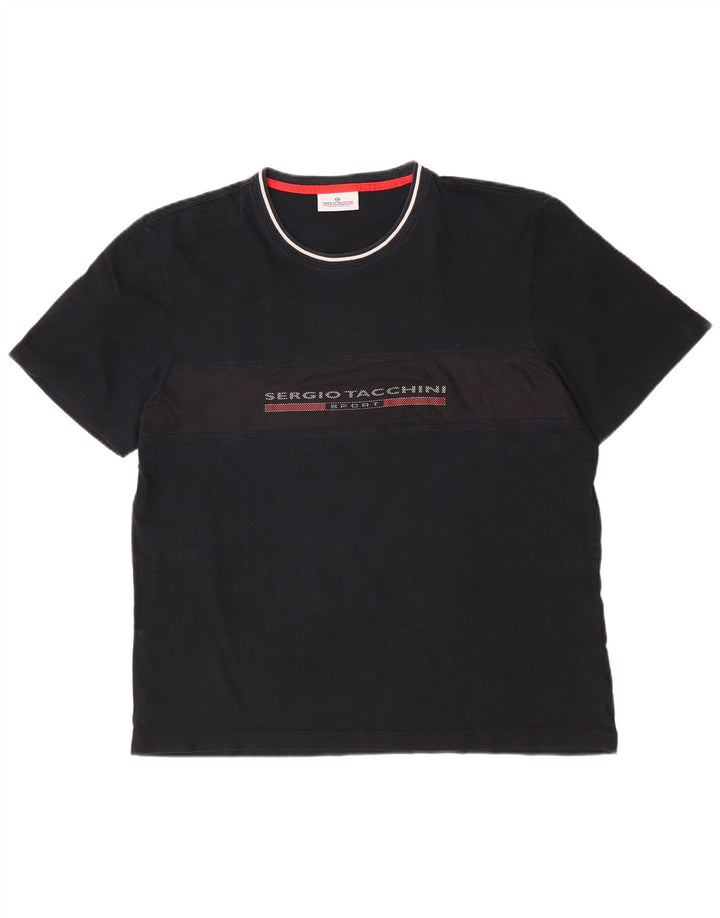 Camiseta gráfica masculina Sergio Tacchini Top 2XL preta