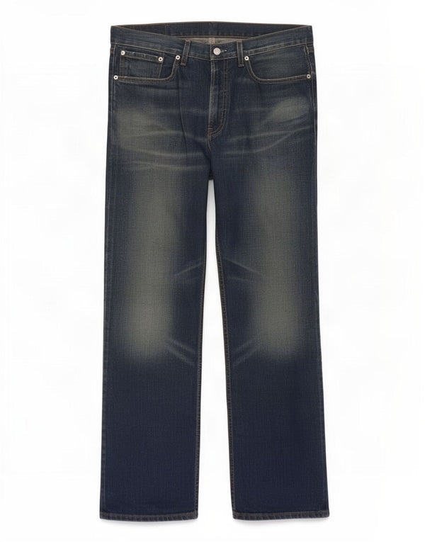 Calça jeans feminina Levi's 508 Straight W34 L34 azul algodão