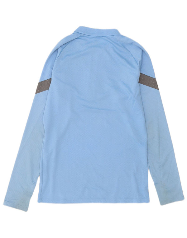Puma Mens Zip Neck Pulôver Treino Top Pequeno Azul Colorblock Poliéster