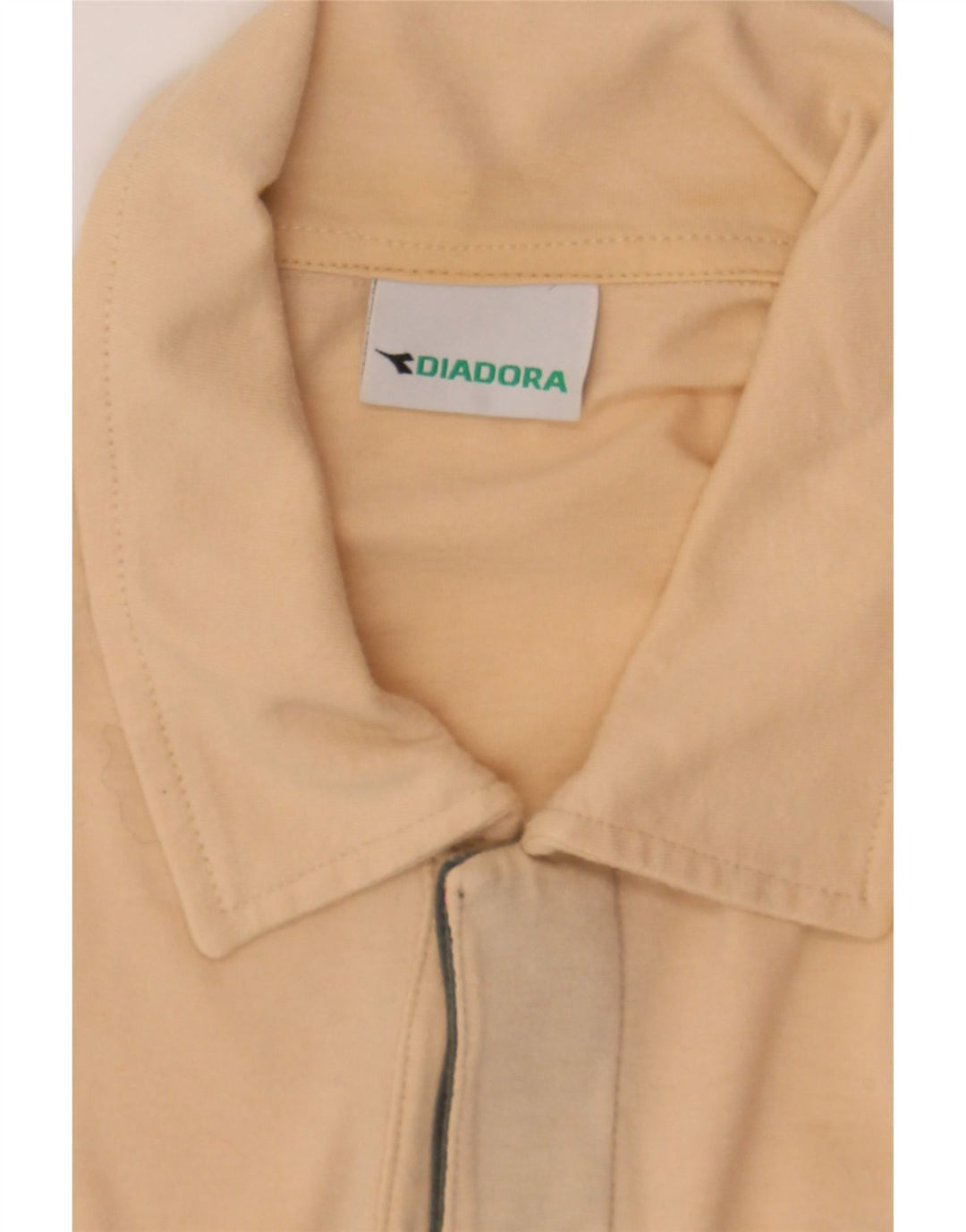 DIADORA Mens Polo Shirt 2XL Beige Cotton Vintage Diadora and Second-Hand Diadora from Messina Hembry 