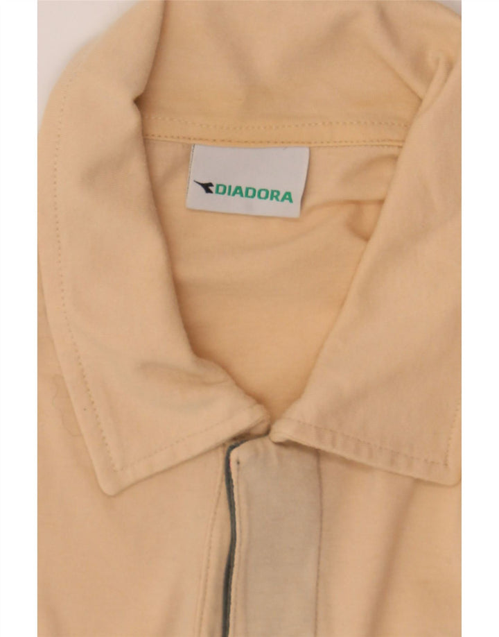 DIADORA Mens Polo Shirt 2XL Beige Cotton Vintage Diadora and Second-Hand Diadora from Messina Hembry 