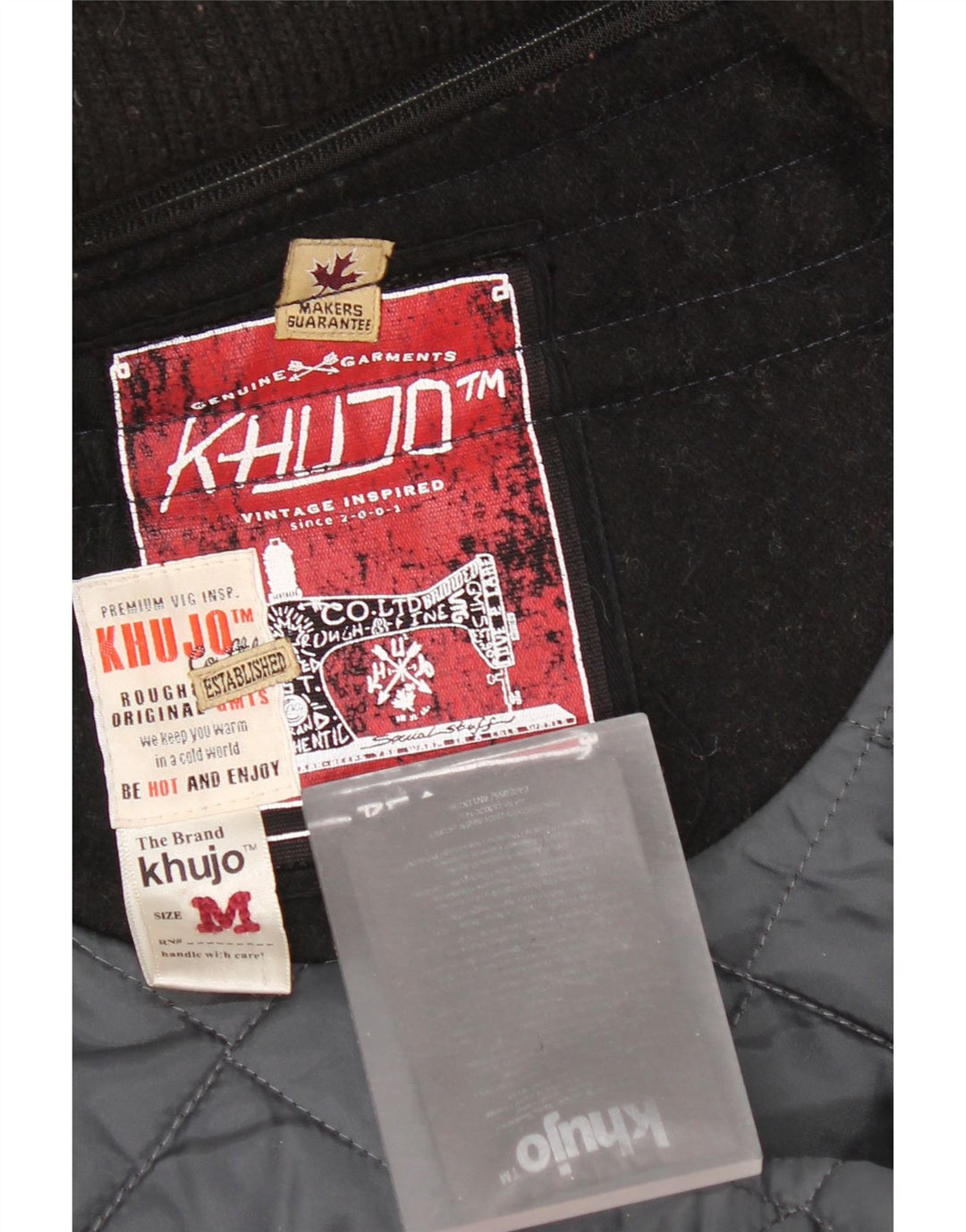 Sobretudo militar masculino KHUJO UK 38 nylon preto médio