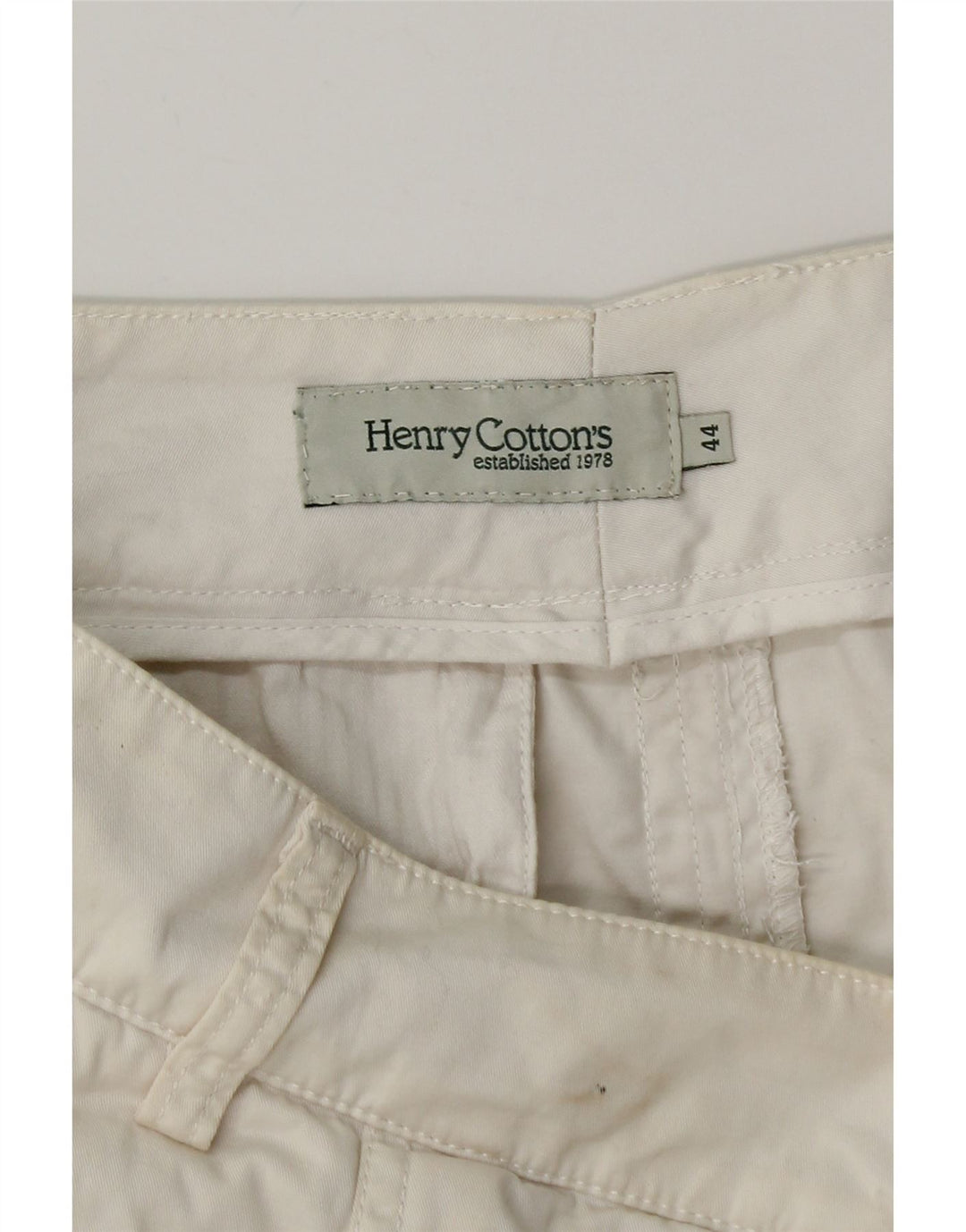 HENRY COTTONS Saia feminina evasê IT 44 médio W30 algodão branco