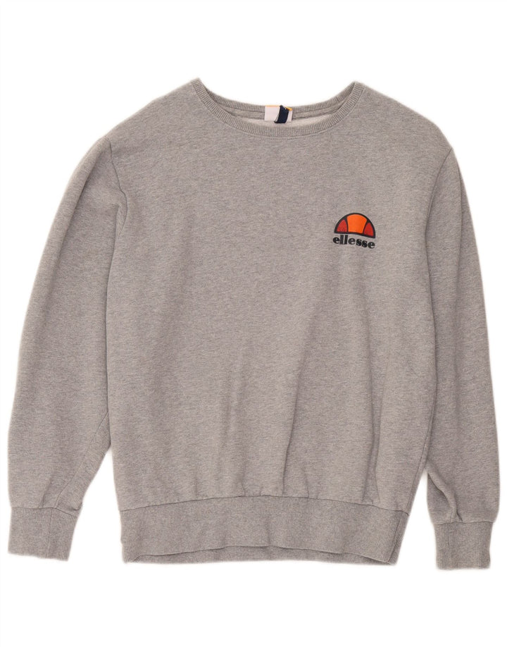Ellesse moletom feminino jumper UK 16 grande algodão cinza