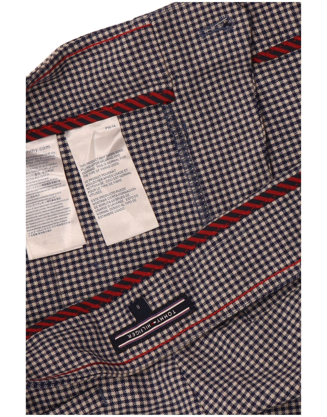 Calça casual feminina Tommy Hilfiger EUA 8 médio W32 L29 azul marinho