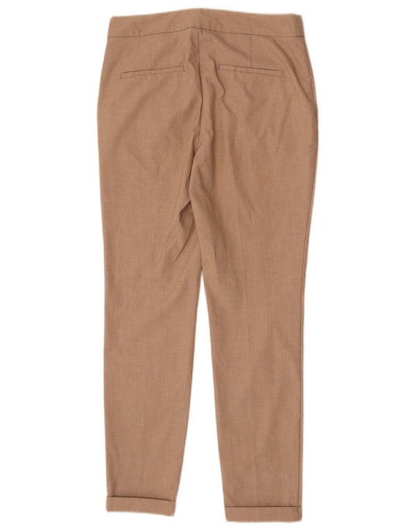 Calça feminina Zara Slim Suit EU 34 2XS W24 L27 Poliéster Bege