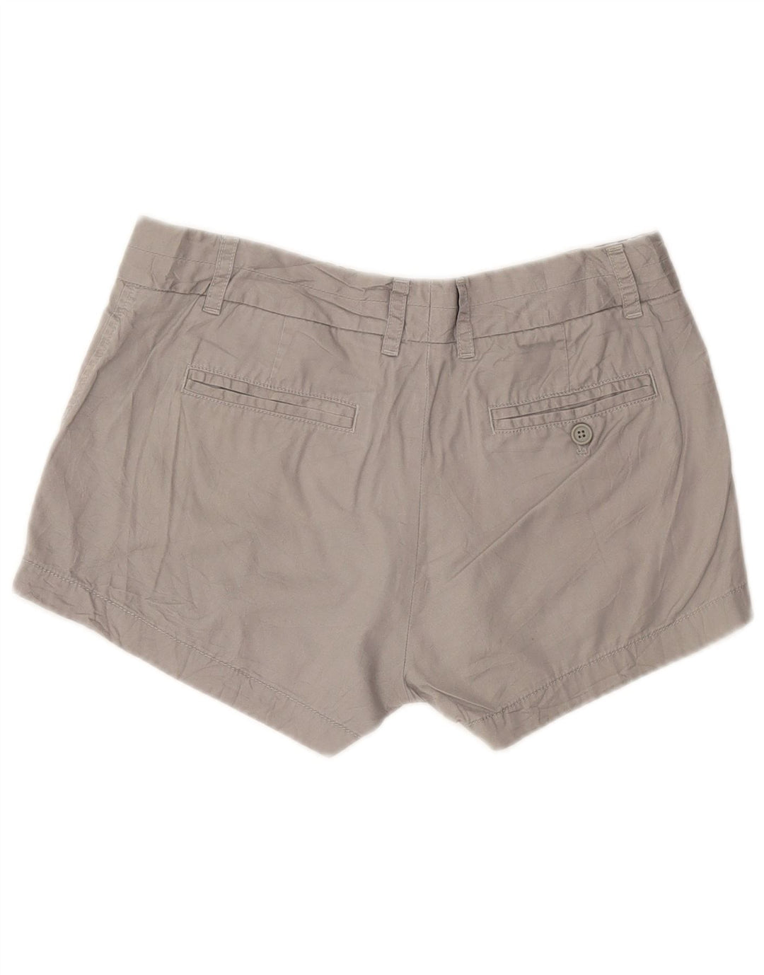 Shorts Chino Feminino Crew US 6 Médio W25 Algodão Cinza