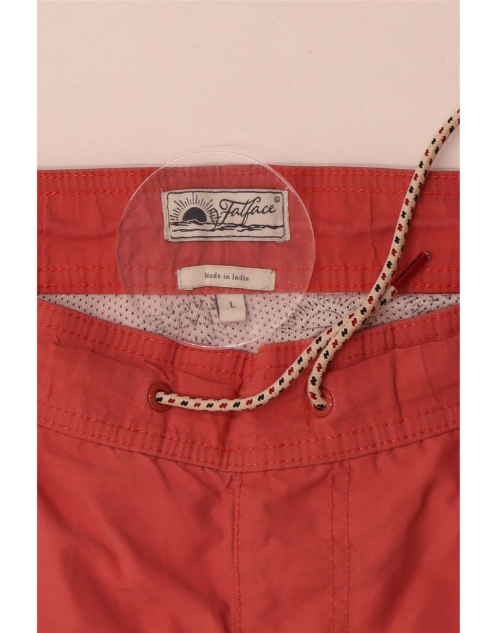 Shorts de natação masculino Fat Face grande algodão vermelho