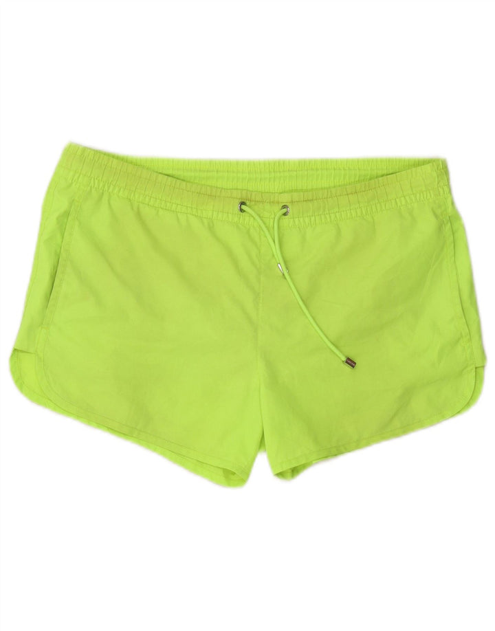 Zara Calções de banho masculinos poliéster verde médio