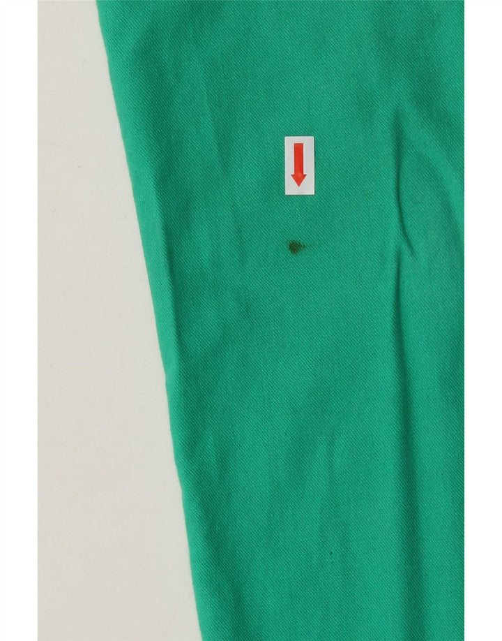 VINTAGE Womens Tapered Casual Trousers W24 L29 Green Cotton Vintage Vintage and Second-Hand Vintage from Messina Hembry 