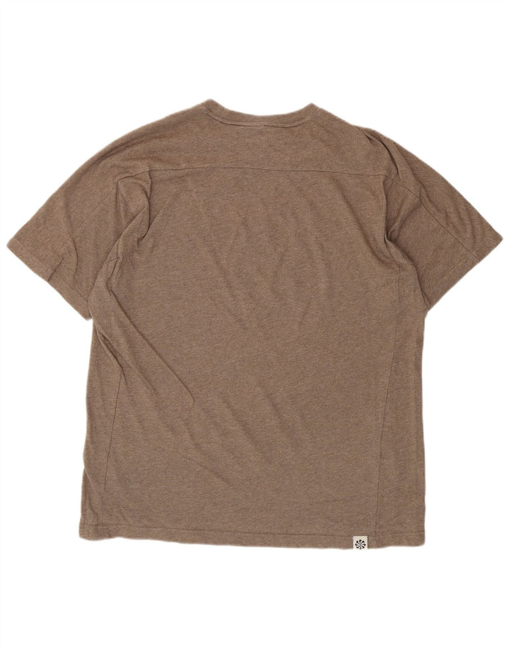 Camiseta masculina NIKE Top grande de algodão marrom