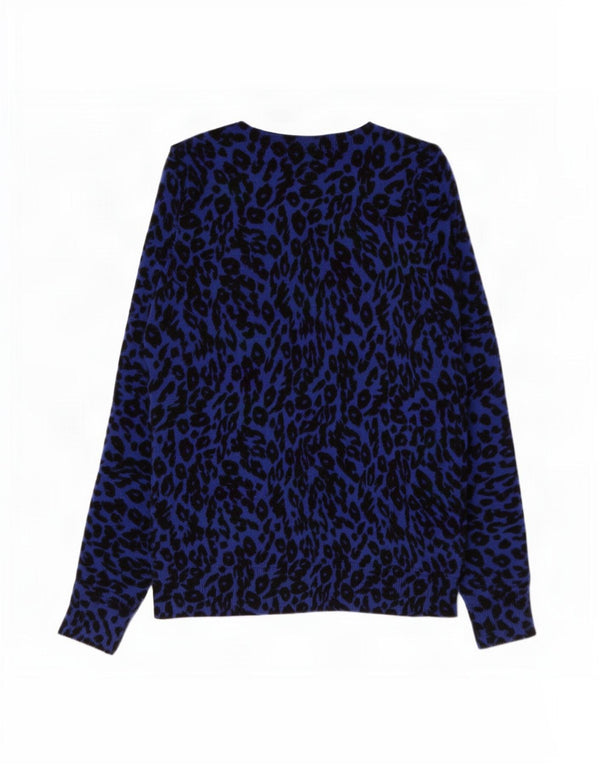 Suéter feminino Marks & Spencer com gola canoa Reino Unido 8 pequeno azul marinho